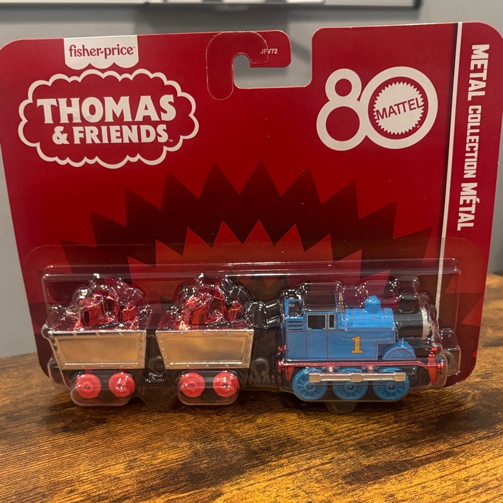 Thomas & Friends Blue Thomas Engine and Silver Coal Cars - Fisher-Price NEW